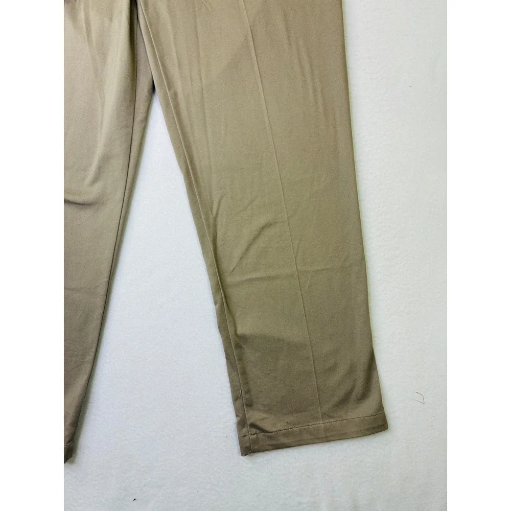 Dockers Mens Pleated Khaki Chino Pants Tan Beige Dress Trousers 34x32